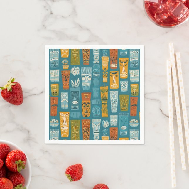 Retro Tiki Totems Napkin (Insitu)