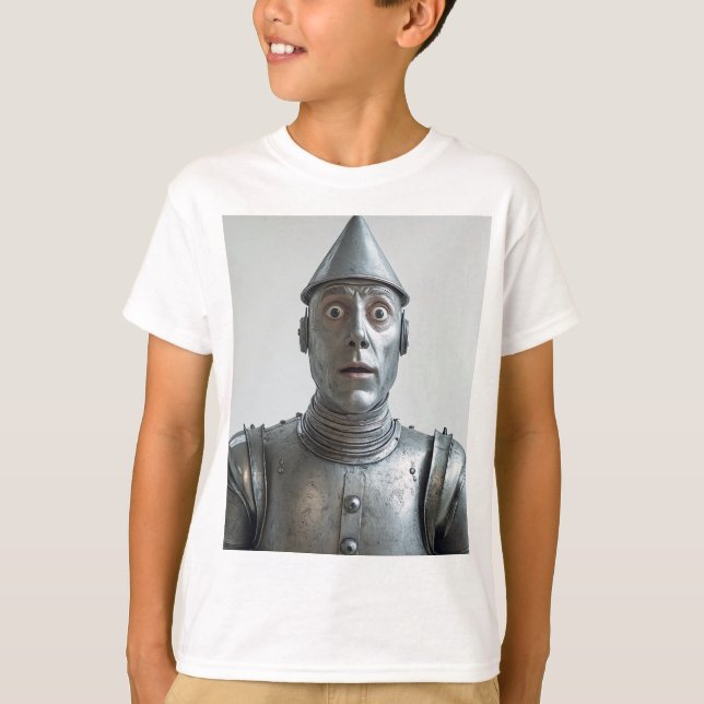 Retro Tin Man Steampunk Armor T-Shirt (Front)
