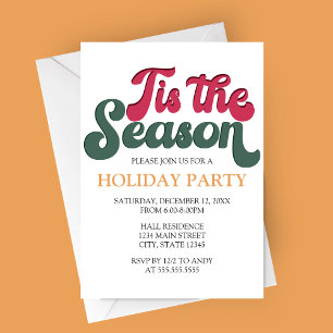 Retro ’Tis Season Fête Invitation