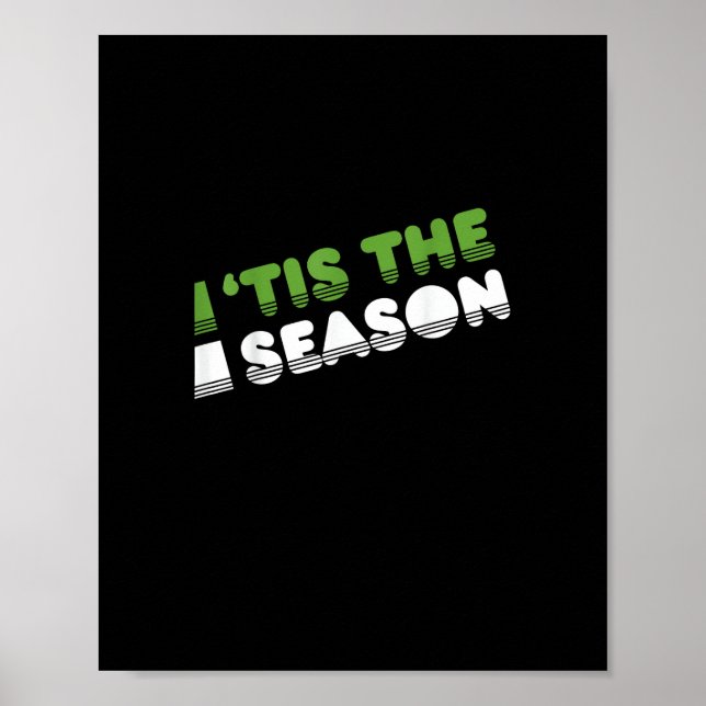 Retro Tis The Season Christmas Poster (Front)