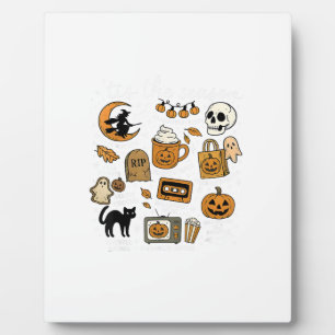 Retro Tis The Season Funny Halloween Season Fall Plaque