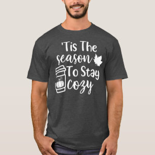 Retro Tis The Season To Stay Cozy Pumpkin Spice Fa T-Shirt