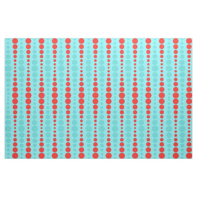 Rétro tissu de points de rouge et de turquoise (Fat Quarter)