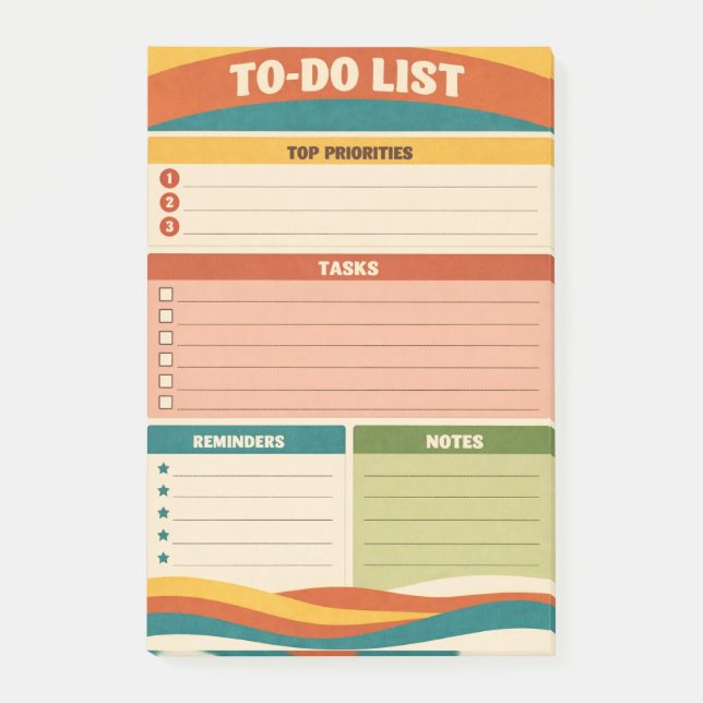 Retro To‑Do List  Post-it Notes (Front)