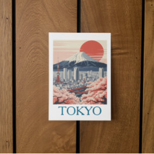Retro Tokyo Japan Vintage Travel Postcard