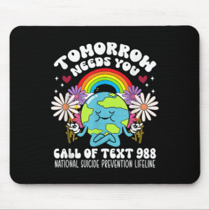 Retro Tomorrow Needs You 988 Suicide Prevention Aw Mouse Pad