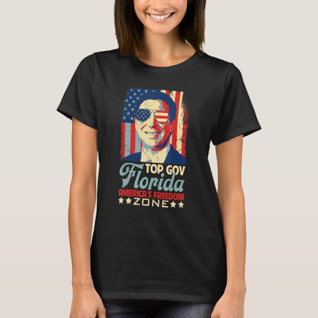Retro Top Gov Ron DeSantis Florida America's Freed (Front)