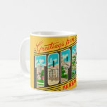 Retro Topeka Kansas Greeting Mug<br><div class="desc">Stunning retro postcard greeting from Topeka, Kansas
repurposed!</div>