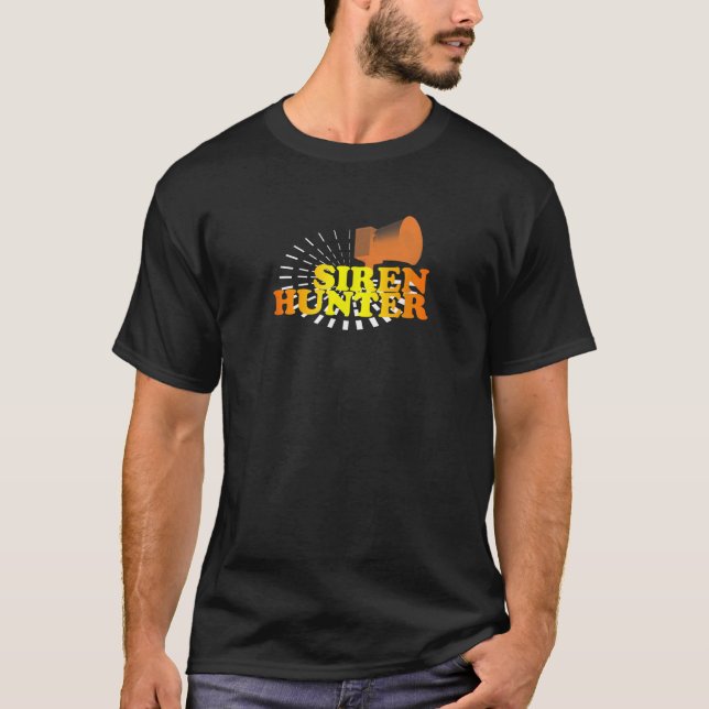 Retro Tornado Siren Hunter T-Shirt (Front)