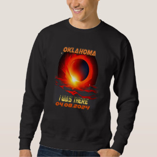 Retro Total Solar Eclipse 2024 Oklahoma Sweatshirt