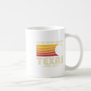 Retro Total Solar Eclipse 2024 Texas Usa Totality  Coffee Mug