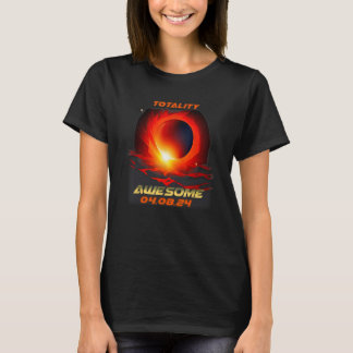 Retro Total Solar Eclipse 2024 Totality Awesome T-Shirt