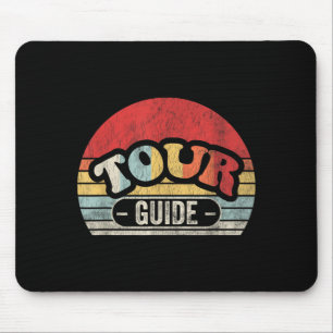Retro Tour Guide Vintage 70s 80s Sunset Graphic Mouse Pad