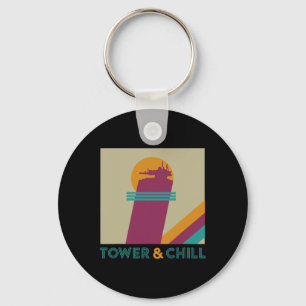 Retro Tower And Chill - Gamer Titan Hunter Warlock Keychain