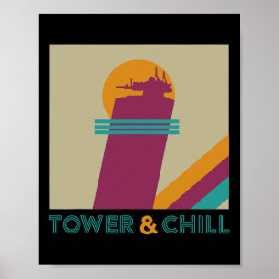 Retro Tower And Chill - Gamer Titan Hunter Warlock Poster