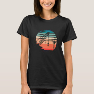 Retro Tower Crane Operator Vintage Construction Si T-Shirt