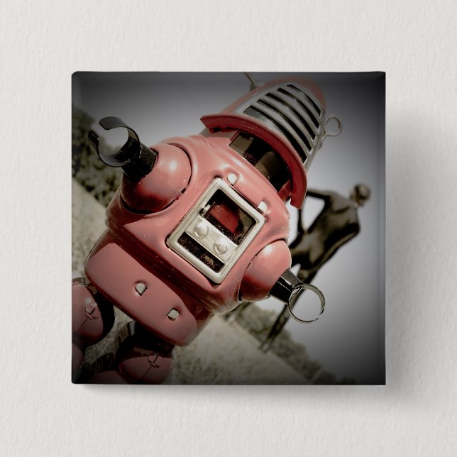 Retro Toy Robby Robot 04 Button (Front)