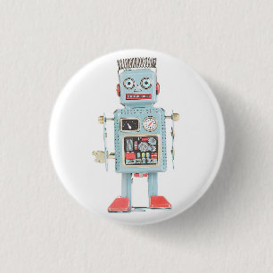 Retro Toy Robot Button