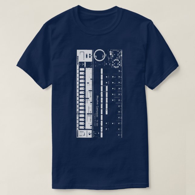 Retro TR808 Synthesizer EDM Dance Music Musician  T-Shirt (Design Front)