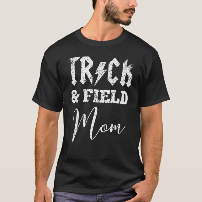 Retro Track and Field Mom Track Mom Track Mother T T-Shirt (Front)