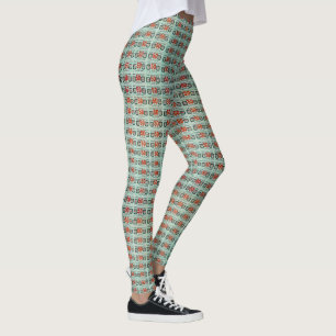 Retro Trading Stamp Collection Leggings