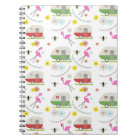 Retro Trailer & Flamingos Pattern