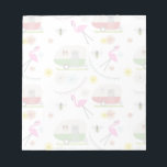 Retro Trailer & Flamingos Pattern Notepad<br><div class="desc">This product features a pattern which incorporates illustrations of retro vintage inspired camper trailers,  pink flamingos,  bees,  and flowers.</div>