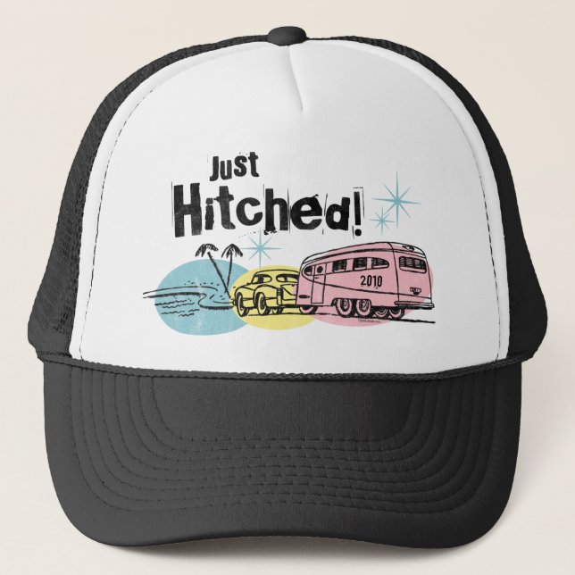 Retro Trailer Just Hitched Hat (Front)