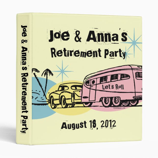 Retro Trailer Retired Keepsake Binder (Front/Spine)