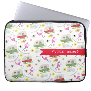 Retro Trailers Personalized Electronics Bag