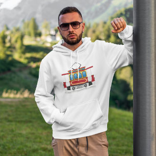 Retro Tram Illustration Hoodie