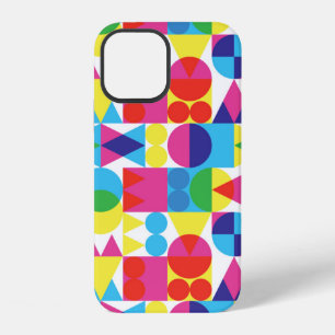 Retro transparent shapes background iPhone 12 case