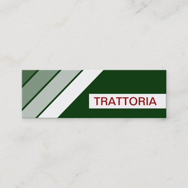 retro TRATTORIA Mini Business Card (Front)