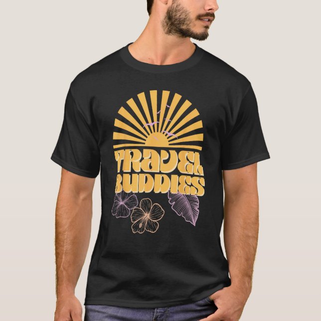 Retro Travel Buddies Matching T-Shirt (Front)