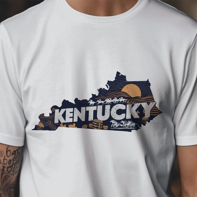 Retro Travel Iconic Kentucky Graphic T-Shirt (Creator Uploaded)