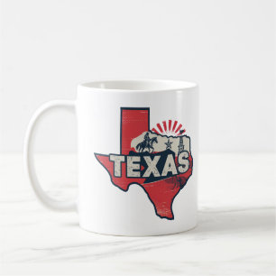 Retro Travel Iconic Texas Graphic Coffee Mug