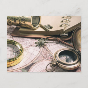 Retro travel postcard