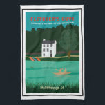 Retro Travel Poster Fletcher's Cove Washington DC Kitchen Towel<br><div class="desc">This retro-style travel design kitchen towel features Fletcher's Cove (Fletcher's Boathouse) on the Chesapeake & Ohio Canal National Historic Landmark in Washington DC. It's perfect for anyone who has spent weekends boating and running along the old canal and towpath.</div>