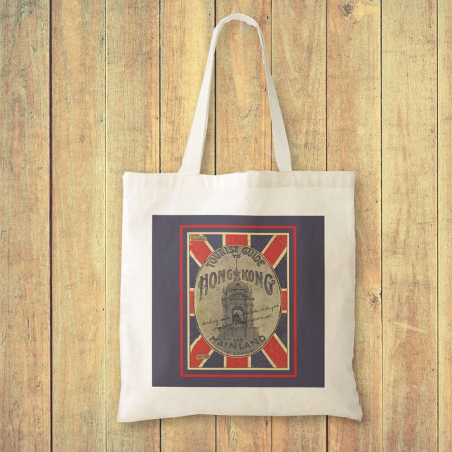 Retro Travelers Guide to Hong Kong with Union Jack Tote Bag (Creator Uploaded)
