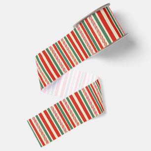 Retro Treasures Christmas Stripes Grosgrain Ribbon