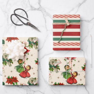 Retro Treasures Christmas  Wrapping Paper Sheet