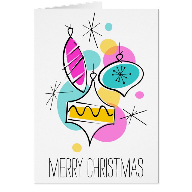Retro Tree Baubles Group Christmas vertical (Front)