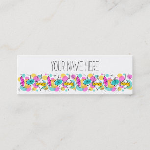 Retro Tree Baubles Line business card skinny