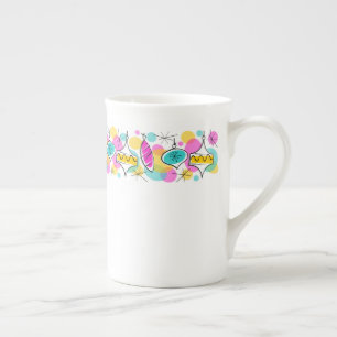 Retro Tree Baubles Line mug bone china