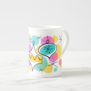 Retro Tree Baubles mug bone china