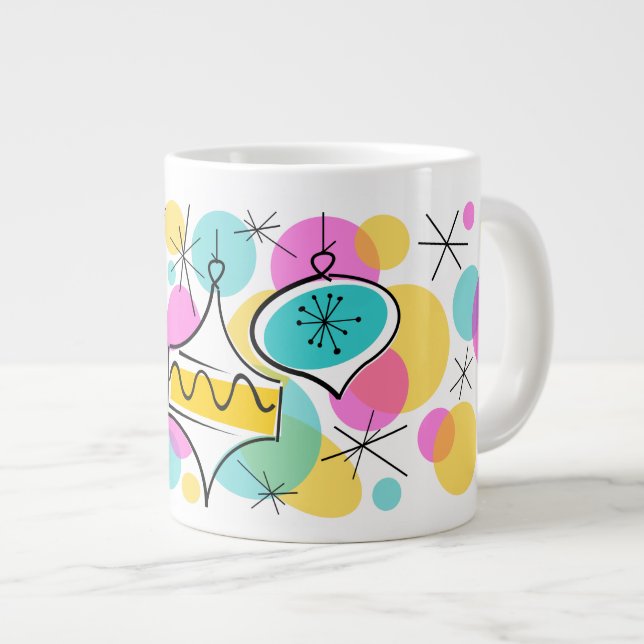 Retro Tree Baubles mug jumbo (Front Right)