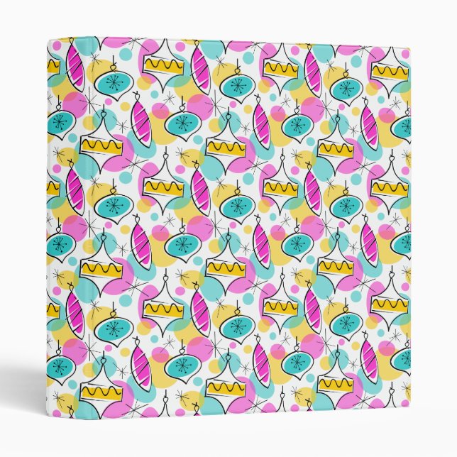 Retro tree Baubles ring binder (Front/Spine)