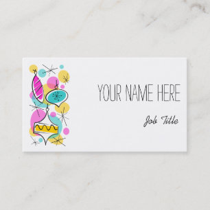 Retro Tree Baubles Side business card