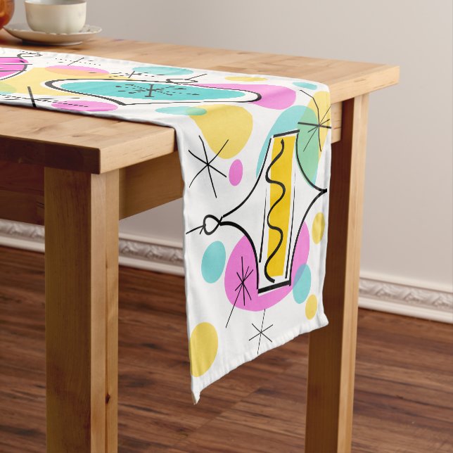 Retro Tree Baubles table runner (In Situ)