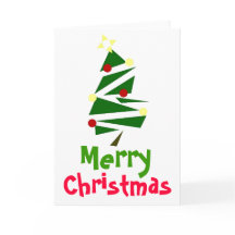 RETRO TREE CHRISTMAS GREETING CARTE